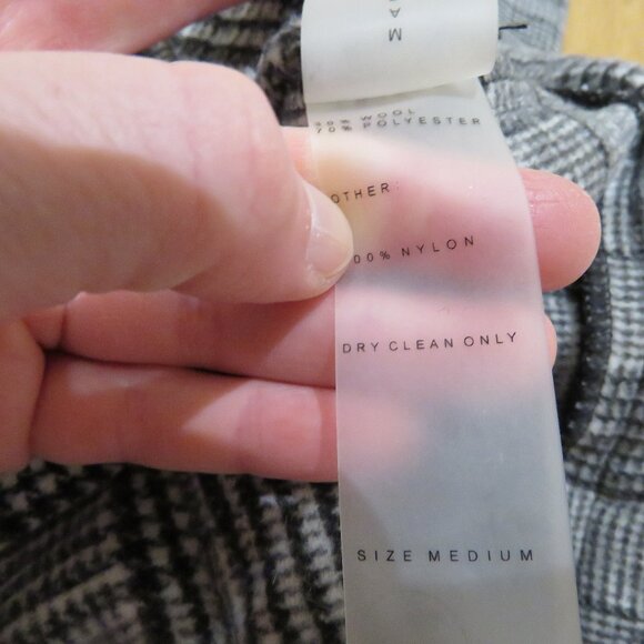 KRUGER Made in Japan Wool Blend Plaid Cargo Buckle Pants Street Avant Garde Sz M - Picture 16 of 16